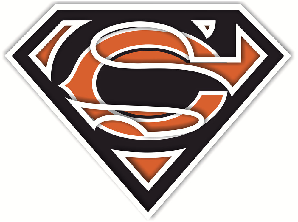 Chicago Bears superman logos fabric transfer